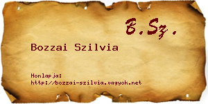 Bozzai Szilvia névjegykártya